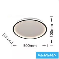 Stropní svítidlo UNIVERSO 43 W 3440 lm s přepínačem CCT ∅500×50 mm bílé