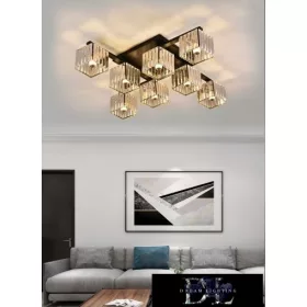 UNIVERSO Stropní svítidlo 8xE27 Max.60W 930x930mm černá