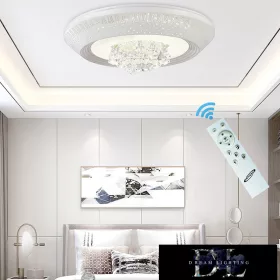   UNIVERSO Křišťálová skleněná stropní lampa 83/166 W 6640/13280 lm CCT IP22 ∅800 mm bílá