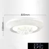 UNIVERSO Křišťálová skleněná stropní lampa 83/166 W 6640/13280 lm CCT IP22 ∅800 mm bílá