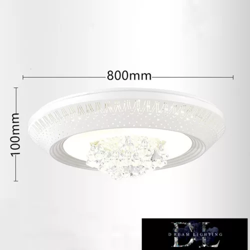 UNIVERSO Křišťálová skleněná stropní lampa 83/166 W 6640/13280 lm CCT IP22 ∅800 mm bílá