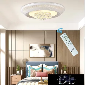   UNIVERSO Křišťálové skleněné stropní svítidlo 38/76w 3040/6080lm CCT IP22 ∅610mm bílé