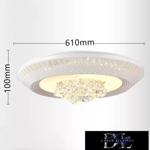 UNIVERSO Křišťálové skleněné stropní svítidlo 38/76w 3040/6080lm CCT IP22 ∅610mm bílé