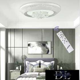   UNIVERSO Křišťálové stropní svítidlo 34/68w 2720/5440lm CCT IP22 ∅510mm bílé