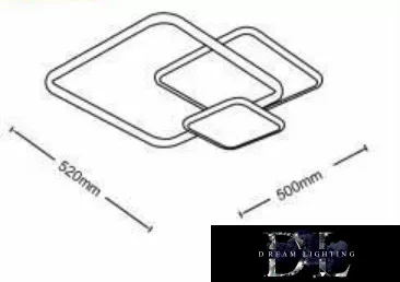 Stropní svítidlo UNIVERSO 48 W 3840 lm 3000 K 520 × 500 mm bílé