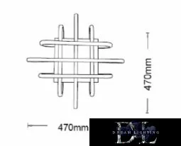 Stropní svítidlo UNIVERSO 58 W 4640 lm 3000 K 470 × 470 mm bílé