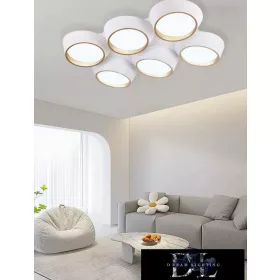   Stropní svítidlo UNIVERSO 120 W 9600 lm 6500 K 860 x 570 x 130 mm bílá/zlatá