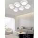 Stropní svítidlo UNIVERSO 120 W 9600 lm 6500 K 860 x 570 x 130 mm bílá/zlatá