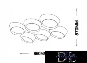 Stropní svítidlo UNIVERSO 120 W 9600 lm 4000 K 860 × 570 × 130 mm bílá/zlatá