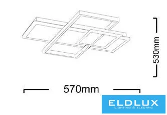 Stropní svítidlo UNIVERSO 46 W 3680 lm CCT kap. 570 x 530 mm IP20 bílá/černá