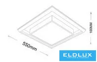 Stropní svítidlo UNIVERSO 48 W 3840 lm CCT.kap 550 x 550 x 100 mm IP20 bílé