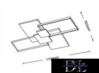 UNIVERSO Stropní svítidlo 83 W 6640 lm CCT 1100 × 700 mm bílá/černá