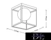 UNIVERSO Stropní svítidlo 1xG9 max.10w 200x200x160mm IP20 Staré zlato