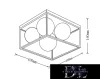 Stropní svítidlo UNIVERSO 4xG9 max. 10 W 400 x 400 x 160 mm IP20 staré zlato
