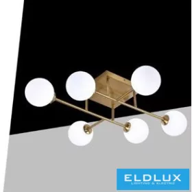   Stropní svítidlo UNIVERSO 6xG9 max. 10 W 700 × 700 × 170 mm IP20 starozlatá 5 let