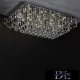 ELDLUX Křišťálová skleněná stropní lampa Chrom LED 24×5W 4000k IP20 1050x700x340mm
