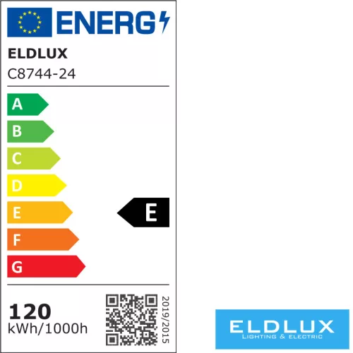 ELDLUX Křišťálová skleněná stropní lampa Chrom LED 24×5W 4000k IP20 1050x700x340mm