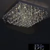 ELDLUX Křišťálová skleněná stropní lampa Chrom LED 25×5W 4000k IP20 850x850x340mm