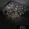 ELDLUX Křišťálová skleněná stropní lampa Chrom LED 8×5W 4000k IP20 500x500x300mm