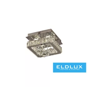   ELDLUX Křišťálová skleněná stropní lampa 24 W 1920 lm CCT IP20 280 x 280 x 215 mm chromová