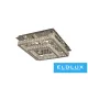 ELDLUX Křišťálová skleněná stropní lampa 70 W 5600 lm CCT.T IP20 600 x 600 x 275 mm Chrom