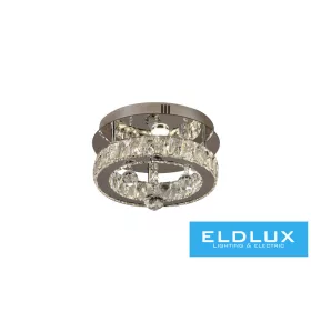   ELDLUX Křišťálová skleněná stropní lampa 21 W 1680 lm CCT IP20 D320x215 mm chrom