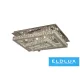 ELDLUX Křišťálová skleněná stropní lampa 64 W 5120 lm CCT.T IP20 750 x 500 x 275 mm Chrom