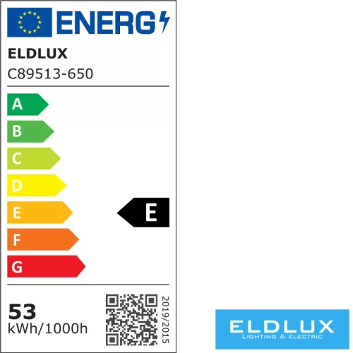 ELDLUX ELDSUN křišťálová skleněná stropní lampa chrom LED 53W CCT