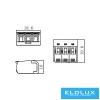 ELDLUX 3 pólusú nyítható kábelösszekötő 100db/doboz