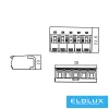 ELDLUX 5 pólusú nyítható kábelösszekötő 50db/doboz
