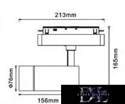 UNIVERSO Magnetický reflektor na kolejnici DC:48V 24W 2280LM 4000K RA90 IP20 213x165x76mm Černý