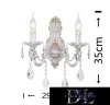 UNIVERSO Nástěnná lampa 2 ramena 2xE14 Max.40W D29x35cm bílá/zlatá