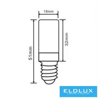LED žárovka UNIVERSO pro chladničky E14 2 W 220 lm 6500 K