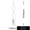 UNIVERSO Nástěnná lampa LED 9 W 720 lm 4000 K IP20 66 × 414 mm bílá