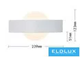 UNIVERSO Nástěnná lampa LED 8 W 600 lm CCT.kap IP20 239 × 123 × 51 mm bílá