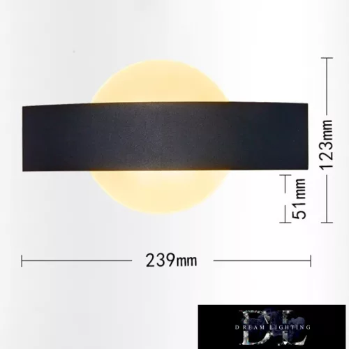 UNIVERSO Nástěnná lampa LED 8 W 400 lm 3000 K IP20 239 × 123 mm černá
