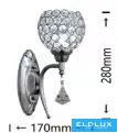 UNIVERSO Nástěnná lampa 1 rameno 1xG9 Max.60W D170x280mm IP20 Zlatá