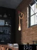 UNIVERSO Nástěnná lampa z konopného lana 1xE27 IP20 160x320mm černá