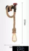 UNIVERSO Nástěnná lampa z konopného lana 1xE27 IP20 160x320mm černá
