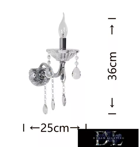 UNIVERSO Nástěnná lampa 1 rameno 1xE14 Max.40W D25x36cm chromová