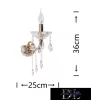 UNIVERSO Nástěnná lampa 1 rameno 1xE14 Max.40W D25x36cm zlatá