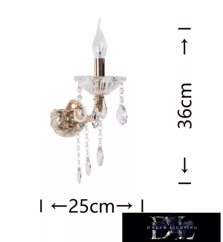 UNIVERSO Nástěnná lampa 1 rameno 1xE14 Max.40W D25x36cm zlatá
