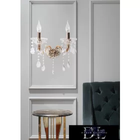   UNIVERSO Nástěnná lampa 2 ramena 2xE14 Max.40W D29x36cm zlatá