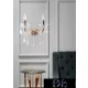 UNIVERSO Nástěnná lampa 2 ramena 2xE14 Max.40W D29x36cm zlatá