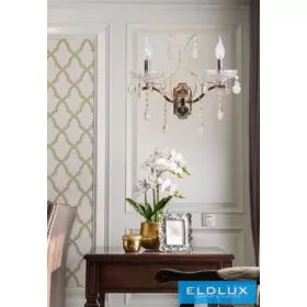   UNIVERSO Nástěnná lampa 2 ramena 2xE14 Max.40W D230x410mm IP20 Zlatá