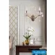 UNIVERSO Nástěnná lampa 2 ramena 2xE14 Max.40W D230x410mm IP20 Zlatá