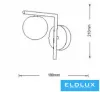 UNIVERSO Nástěnná lampa 1xG9 Max.60w IP20 180x210mm Starozlatá
