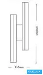 Nástěnná lampa UNIVERSO 10 W 800 lm CCT.kap IP20 bílá 110 x 370 x 50 mm