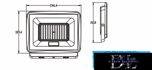 LED reflektor UNIVERSO 100 W 9000 lm 3000 k IP65 bílý 212 x 246 x 36 mm