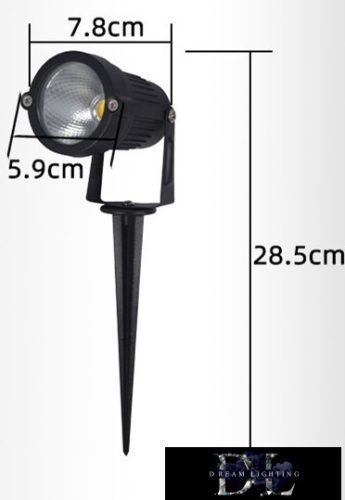 UNIVERSO Zahradní bodové světlo 5 W 290 lm zelené světlo IP65 černé 285 x 78 mm